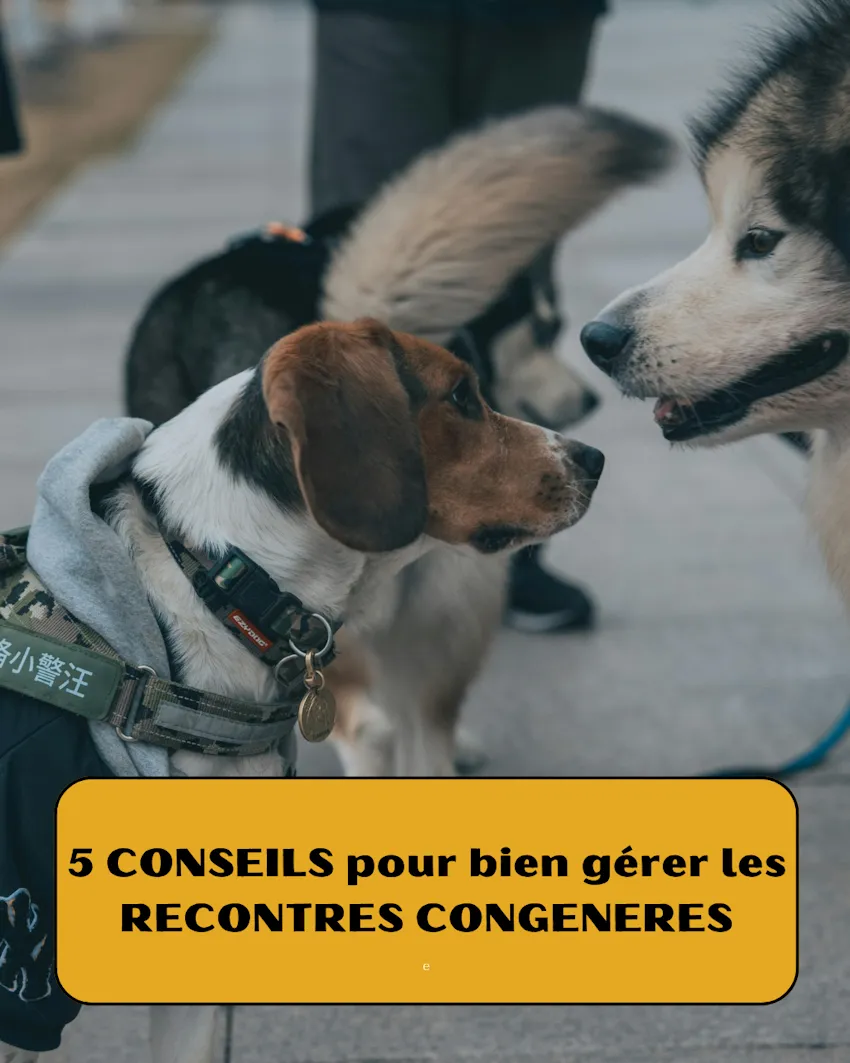 2 chiens se rencontrent dans la rue